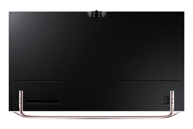 Super fladt fjernsyn i kobber farvet ramme